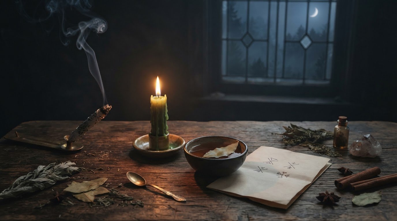 Wealth Attraction Spell with a Candle, Incense, Chant and Sigils